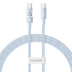   Type-C to Type-C Galaxy Blue Baseus Data Cable Gem (P10373000311-00) Szupergyors töltés 100W, 1m