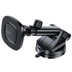   Autó tartó Acefast D47 Vezeték nélküli töltéssel - Műszerfalra, Mágneses Rögzítés, Rögzítő Klip, 15W, 4.7-6.9" Telefonokhoz - Fekete