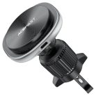Autós tartó Acefast D41 vezeték nélküli töltéssel - légbefúvóra, mágneses fogás, USB-C, 15W, 4.7 - 6.9" telefonokhoz - Ezüst