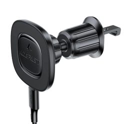   Autós tartó vezeték nélküli töltéssel (D46) Acefast - légbeömlőhöz, mágneses tartás, csúszásmentes, 15W, 4.7 - 6.9" telefonokhoz - Fekete