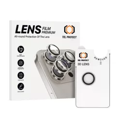   Tempered glass Tel Protect 3D kamera lencsevédő Iphone 17 Air átlátszó (1 darab lencse), üvegfólia