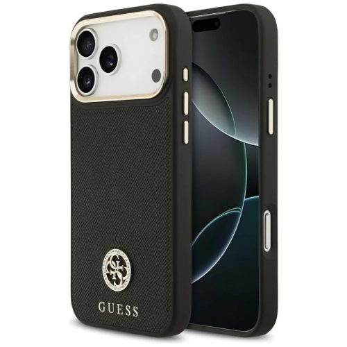iPhone 17 Pro Max Fekete Guess Hardcase 4G (GUHMP17XPGCRMDEK) tok