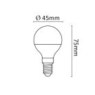 Asalite LED Izzó G45 mini gömb E14 6W 3000K (510 lumen)