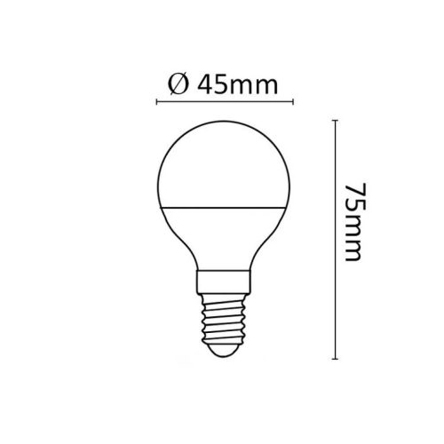 Asalite LED Izzó G45 mini gömb E14 6W 3000K (510 lumen)
