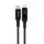 Acefast C6-01 adatkábel Type-C - Lightning, Gyors töltés, 3A, LED kijelző, 1.2m - Fekete