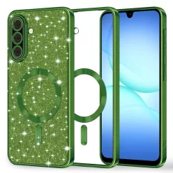   Samsung Galaxy A17 5G Deep Green Techsuit - Luxury Glitter MagSafe tok