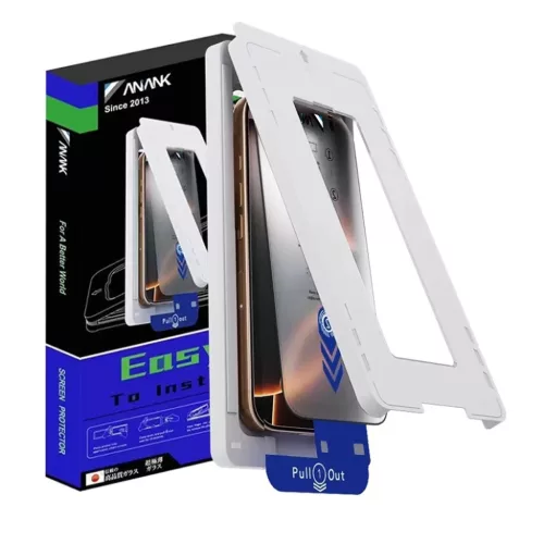 iPhone 17 Pro Fekete ANANK 2.5D 5X Erősített Adatvédelmi Képernyővédő üvegfólia