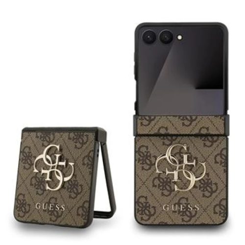 Guess PU 4G Metal Logo tok Samsung Galaxy Z Flip 7 barna