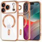 iPhone 17 Pro Max - Narancssárga Techsuit Luxury Crystal MagSafe tok