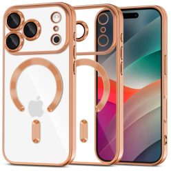   iPhone 17 Pro Max - Narancssárga Techsuit Luxury Crystal MagSafe tok