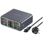 Töltőállomás 4smarts Asztali Töltő Lucid GaN DIY 360W 5xUSB-C 1xUSB-A szürke