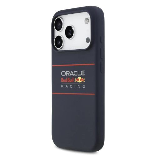 iPhone 17 Pro Max Haditengerészeti Kék Red Bull Szilikon Vízszintes Logós MagSafe tok