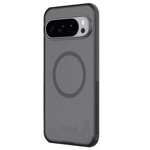 Google Pixel 10 Pro XL átlátszó fekete Nillkin Super Frosted PRO mágneses hátlap tok