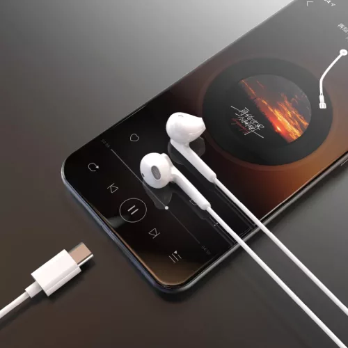 Dudao X3C In-Ear Vezetékes USB-C Fülhallgató 1.2m - Fehér