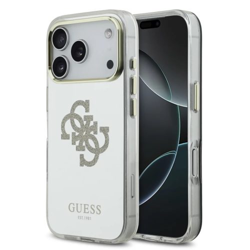 Guess PC/TPU Mirror 4G Glitter Logo MagSafe fliptok iPhone 17 Pro Max Gold tok