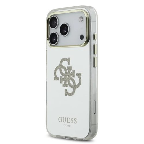 Guess PC/TPU Mirror 4G Glitter Logo MagSafe fliptok iPhone 17 Pro Max Gold tok