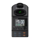 Blitzwolf BW-FW10 ébresztőóra töltővel 2xUSB-A, 4xUSB-C, 240W