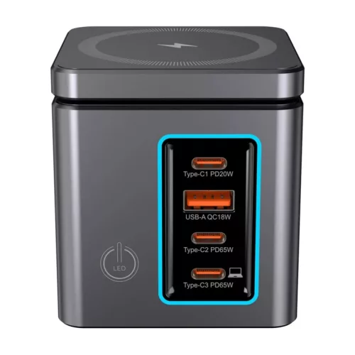 Blitzwolf BW-i113 GaN hálózati töltő, USB-A, 3xUSB-C, 105W