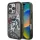 iPhone 16 Pro fekete Karl Lagerfeld Liquid Glitter Szórt Choupette tok