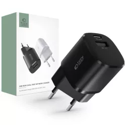   Tech-Protect C20W Mini 2-portos hálózati töltő PD20W/QC3.0 fekete