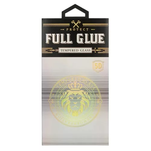 iPhone 15 Pro Max 5D Full Glue kijelzővédő üvegfólia fekete