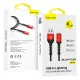 Blavec Raptor fonott Lightning USB 1,5A kábel - 2 méter (CRA-UL15BR20) fekete-piros