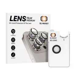   Tel Protect 3D lencsevédő üvegfólia kamera számára Iphone 17 Air fekete (1 darab lencse), üvegfólia