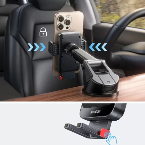 Joyroom JR-ZS241S autós tartó vezeték nélküli töltővel műszerfalra - fekete