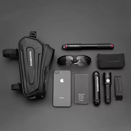 Rockbros B68-1 páncélozott kerékpártáska telefon zsebbel 1.7l - fekete