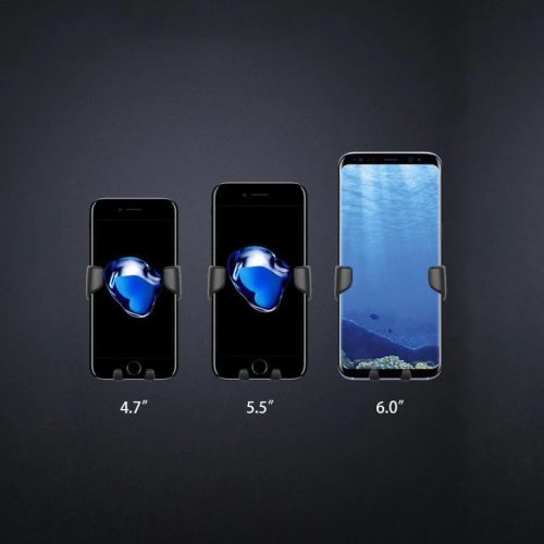 Univerzális Gravity szellőzőre erősíthető autós telefontartó fekete