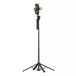  Selfie stick WH181D-Y1S 1.75m aluminum alloy telescopic tripod with dual lamp and phone holder - black