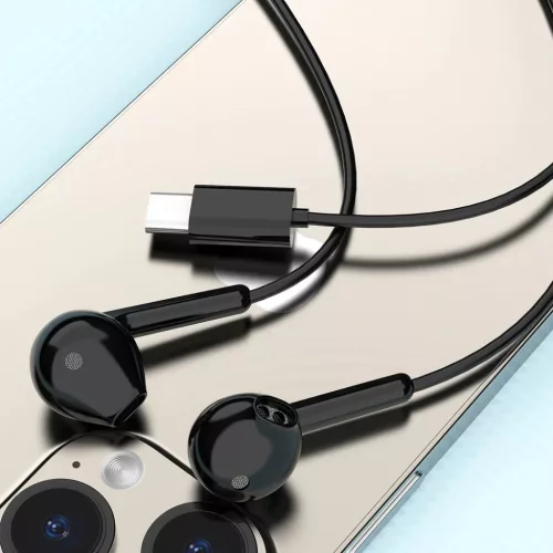 Dudao X3C In-Ear Vezetékes USB-C Fülhallgató 1.2m - Fekete