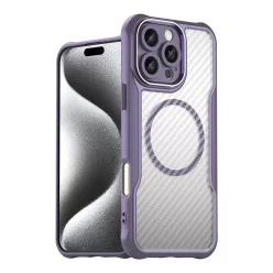   Leading Series MagSafe Szilikon Tok iPhone 16 Pro-ra - Lila tok