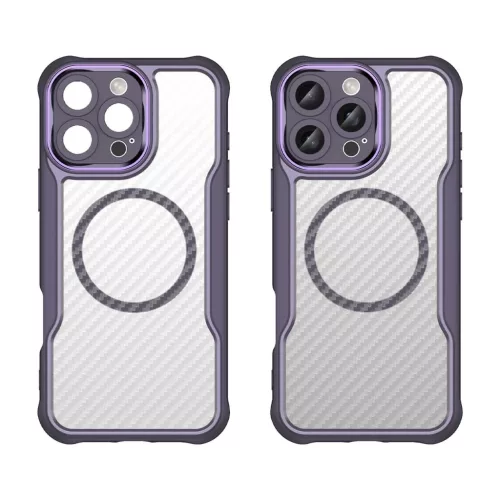 Leading Series MagSafe Szilikon Tok iPhone 16 Pro-ra - Lila tok
