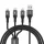 Dudao L3E 3 az 1-ben 60W MicroUSB USB-C Lightning kábel 1.2m - Fekete