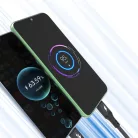 Dudao L3E 3 az 1-ben 60W MicroUSB USB-C Lightning kábel 1.2m - Fekete