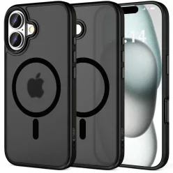 Tech-protect Magmat Magsafe Iphone 16 Matt Fekete Tok