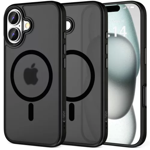 Tech-protect Magmat Magsafe Iphone 16 Matt Fekete Tok