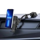 Tech-Protect V3 hosszú karos autós telefontartó szélvédőre/műszerfalra - Fekete