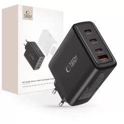   Tech-Protect NC100W-GAN GaN hálózati töltő 3x USB-C PD 100W / USB-A QC 3.0 - fekete