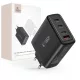 Tech-Protect NC100W-GAN GaN hálózati töltő 3x USB-C PD 100W / USB-A QC 3.0 - fekete