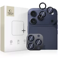  iPhone 14/15/16/17 Pro/Max Tech-protect Camring Fit+ kameravédő üvegfólia - Mélykék