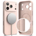 iPhone 17 Pro Ringke Szilikon Mágneses Magsafe tok Rózsaszín Homok