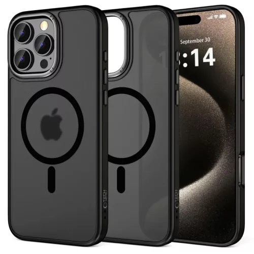 Tech-protect Magedge Magsafe Iphone 16 Pro Matt Fekete/fémszürke Tok