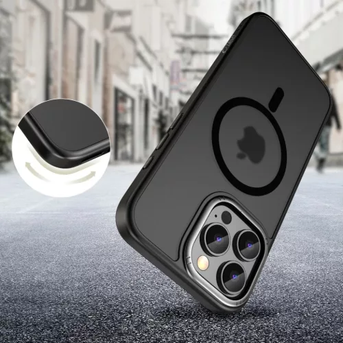 Tech-protect Magedge Magsafe Iphone 16 Pro Matt Fekete/fémszürke Tok