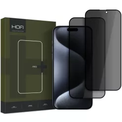   Hofi Anti Spy Glass Pro+ Privacy üvegfólia (2 darabos) iPhone 16 privát üvegfólia