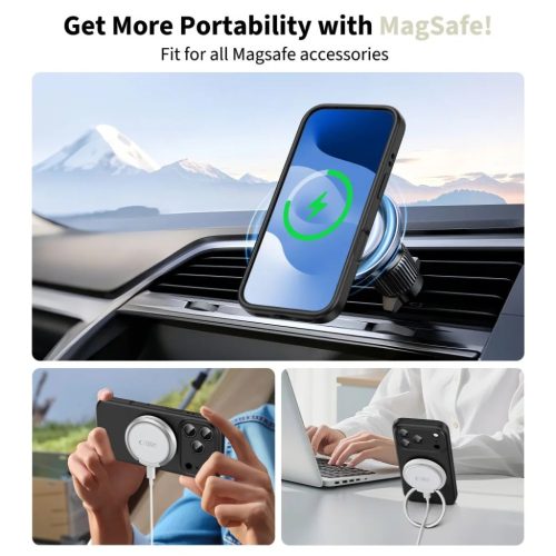 iPhone 17 Pro Max Fekete Tech-protect Szilikon Magsafe tok