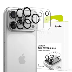   iPhone 17 Pro Ringke Kamera Teljes Borítás 2-pack üvegfólia Fekete