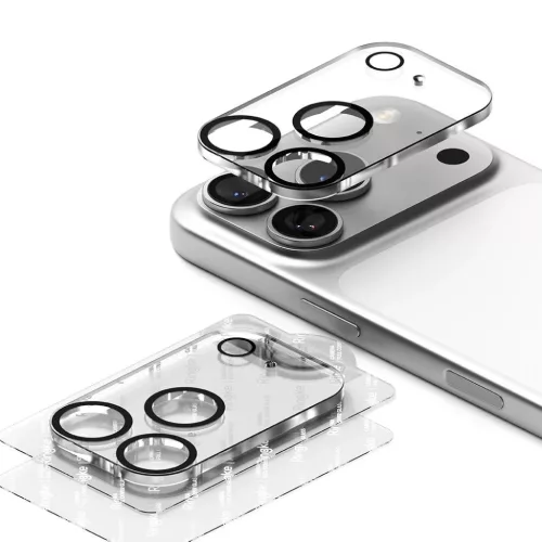 iPhone 17 Pro Ringke Kamera Teljes Borítás 2-pack üvegfólia Fekete