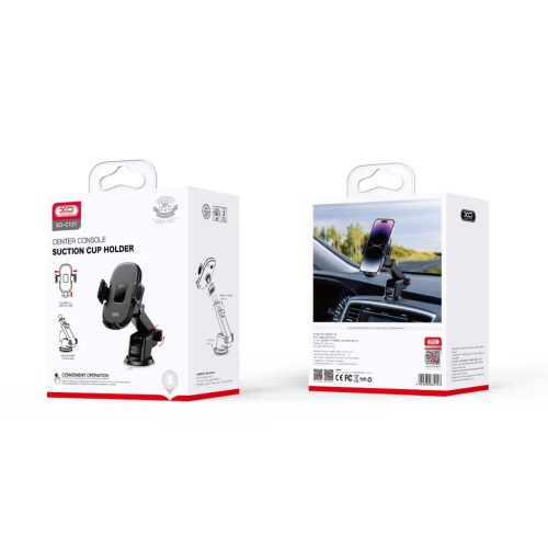 XO C121 fekete tapadókorongos autós telefontartó
